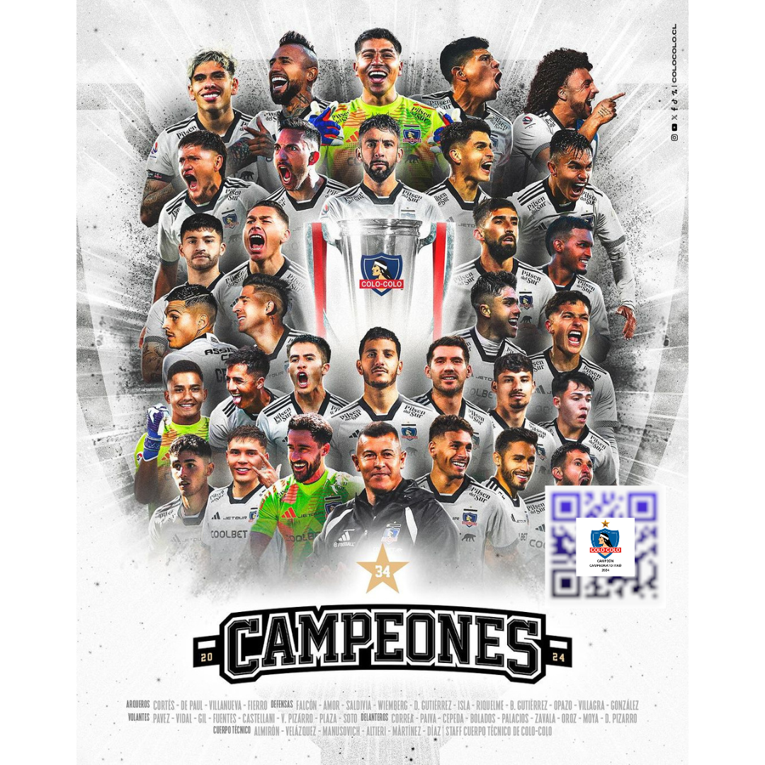 1. *Medalla Campeón Colo Colo 2024. (Medalla + Caja + 2 Fotos + 1  FotoBook).