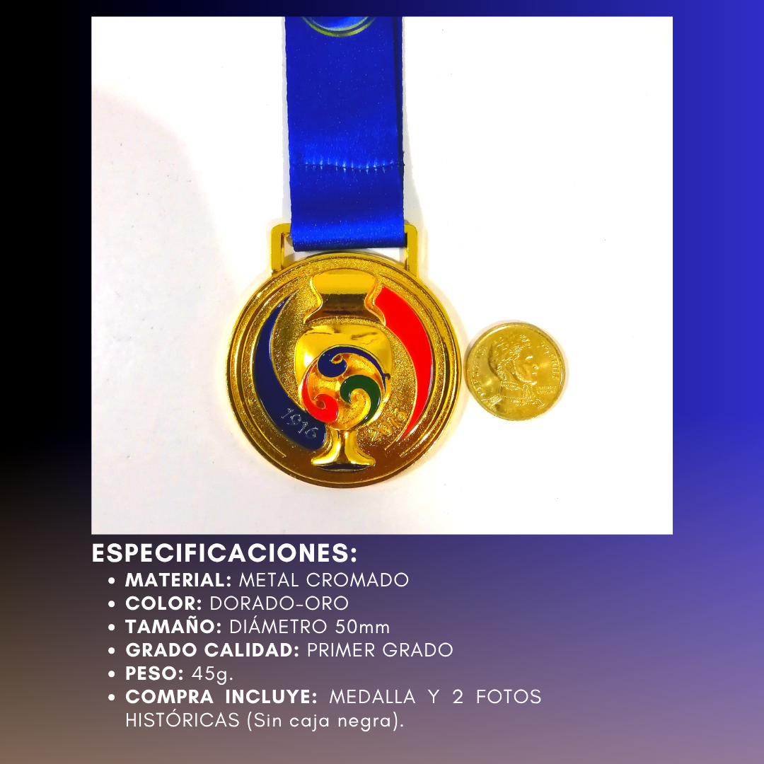 1. Pack Chile 🇨🇱 Campeón: Medallas Copa América 2015/2016.