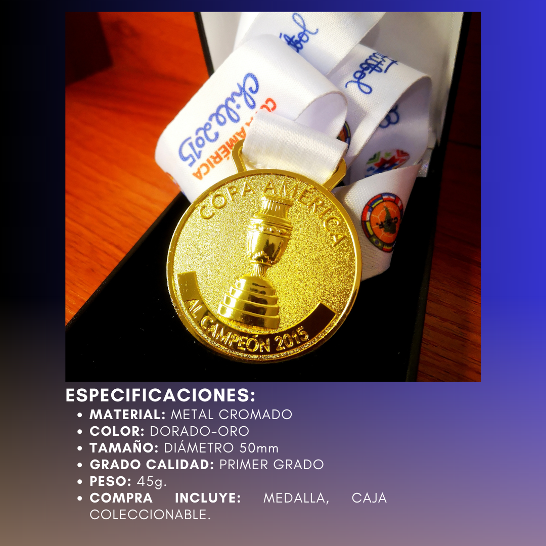 1. Pack Chile 🇨🇱 Campeón: Medallas Copa América 2015/2016.